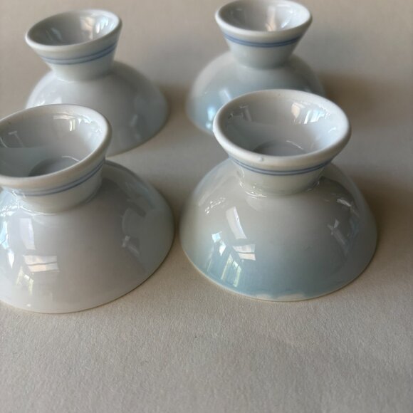 Set of 4- Vintage Sake Cups with Hand Painted Iris - Picture 8 of 9